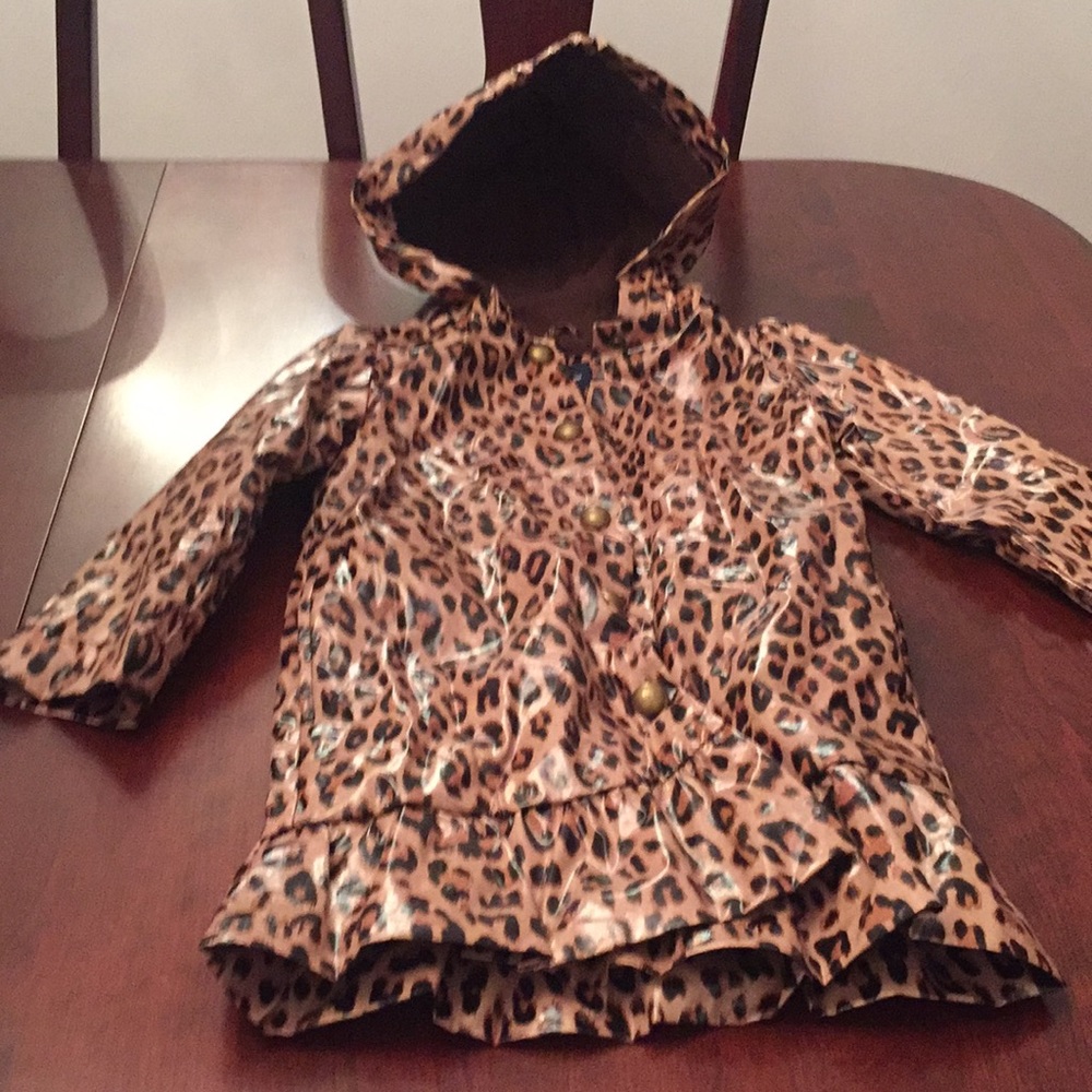 Girls leopard babyGap raincoat size 5 years